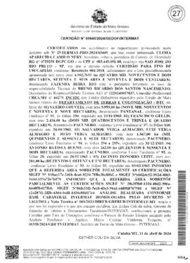 NÚMERO DA CERTIDÃO: 00640.2024