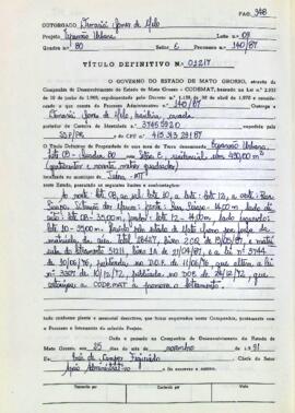 NÚMERO DO TÍTULO: 01217