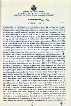NÚMERO DA CERTIDÃO: 186.84