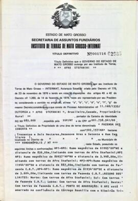 NÚMERO DO TÍTULO: 001716