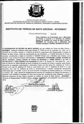 NÚMERO DO TÍTULO: 3433