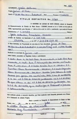 NÚMERO DO TÍTULO: 04307