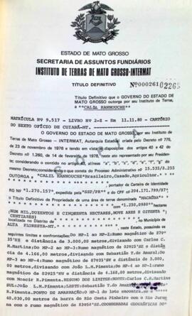 NÚMERO DO TÍTULO: 000261