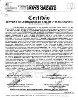 NÚMERO DA CERTIDÃO: 20.839-9CD.2019