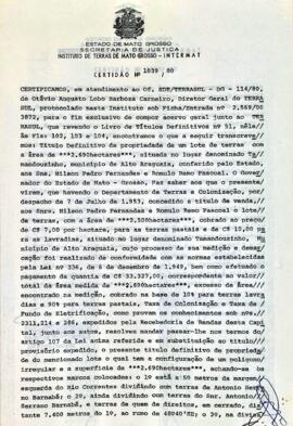 NÚMERO DA CERTIDÃO: 1039.80