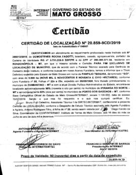 NÚMERO DA CERTIDÃO: 20.856-9CD.2019