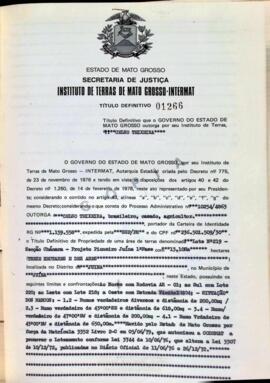 NÚMERO DO TÍTULO: 01266