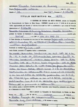 NÚMERO DO TÍTULO: 4679