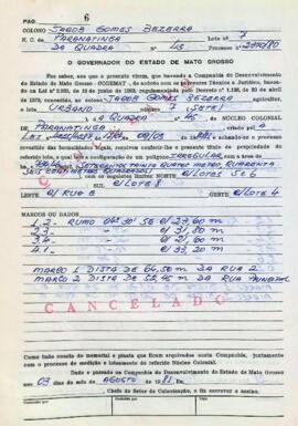 NÚMERO DO TÍTULO: SEM DADOS