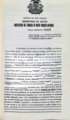 NÚMERO DO TÍTULO: 00888