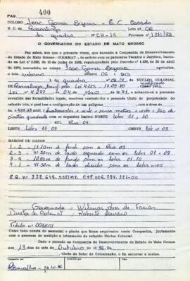 NÚMERO DO TÍTULO: 003601