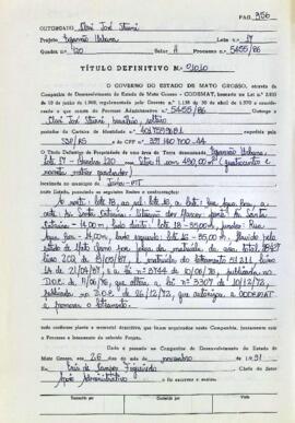 NÚMERO DO TÍTULO: 01010