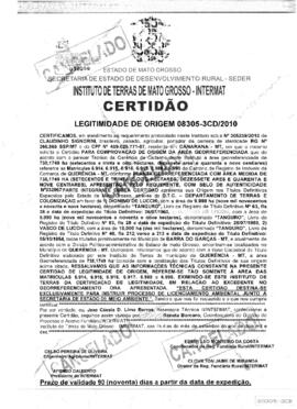 NÚMERO DA CERTIDÃO: 08305-3CD.2010