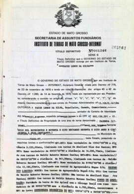 NÚMERO DO TÍTULO: 001246