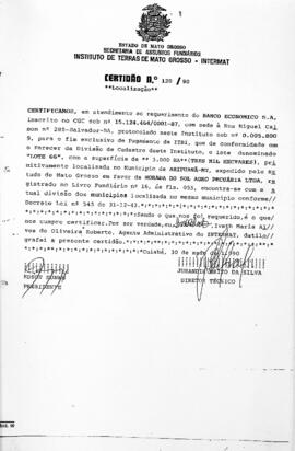 NÚMERO DA CERTIDÃO: 120.90