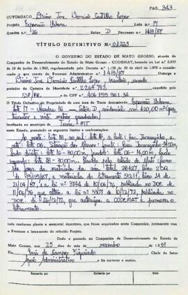 NÚMERO DO TÍTULO: 01223