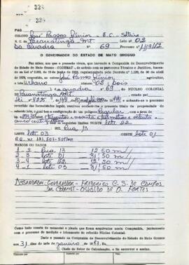 NÚMERO DO TÍTULO: SEM DADOS