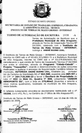NÚMERO DO TERMO: 1638-A