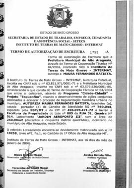 NÚMERO DO TERMO: 1752-A