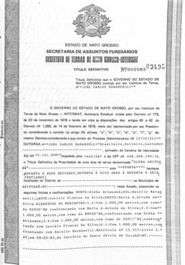 NÚMERO DO TÍTULO: 002083
