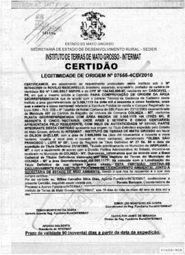 NÚMERO DA CERTIDÃO: 07655-4CD.2010