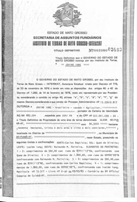 NÚMERO DO TÍTULO: 002080