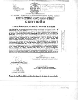 NÚMERO DA CERTIDÃO: 10188-2CD.2011