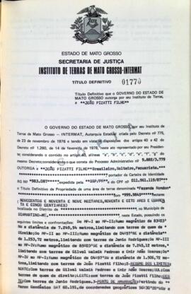 NÚMERO DO TÍTULO: 01770