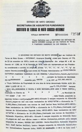 NÚMERO DO TÍTULO: 000596