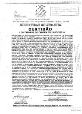 NÚMERO DA CERTIDÃO: 07870-2CD.2010
