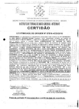 NÚMERO DA CERTIDÃO: 07816-4CD.2010
