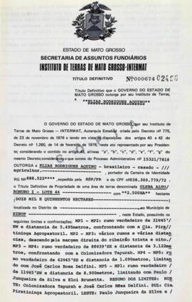 NÚMERO DO TÍTULO: 000674