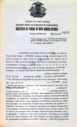 NÚMERO DO TÍTULO: 000284