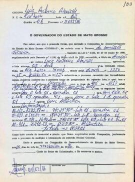 NÚMERO DO TÍTULO: 003821