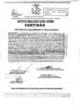 NÚMERO DA CERTIDÃO: 08323-0CD.2010