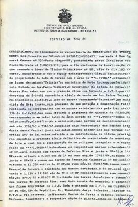 NÚMERO DA CERTIDÃO: 806.81