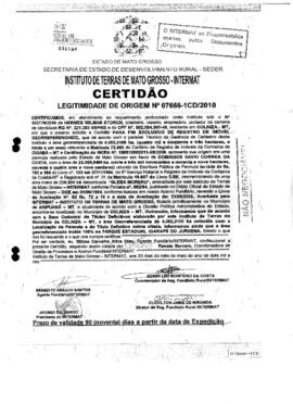 NÚMERO DA CERTIDÃO: 07666-1CD.2010