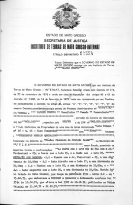 NÚMERO DO TÍTULO: 00554
