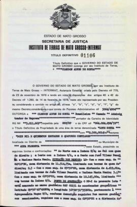 NÚMERO DO TÍTULO: 01106