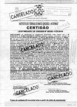NÚMERO DA CERTIDÃO: 08282-1CD.2010