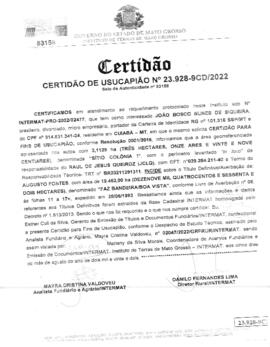 NÚMERO DA CERTIDÃO: 23.928-9CD.2022
