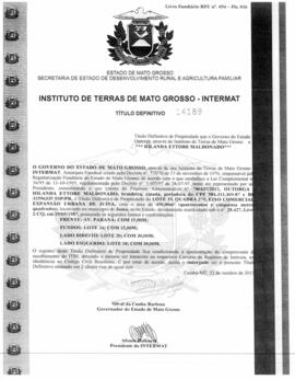 NÚMERO DO TÍTULO: 14189
