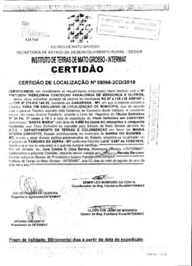 NÚMERO DA CERTIDÃO: 08066-2CD.2010