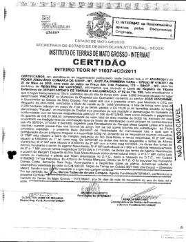NÚMERO DA CERTIDÃO: 11037-4CD.2011
