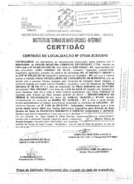 NÚMERO DA CERTIDÃO: 07044-2CD.2010
