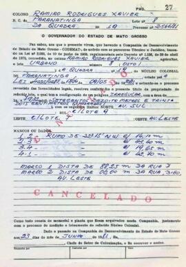 NÚMERO DO TÍTULO: SEM DADOS