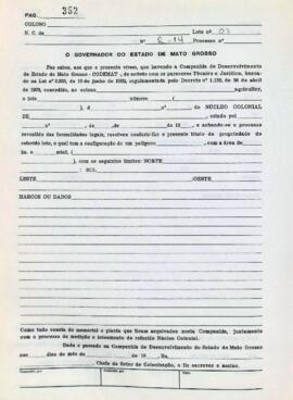 NÚMERO DO TÍTULO: SEM DADOS