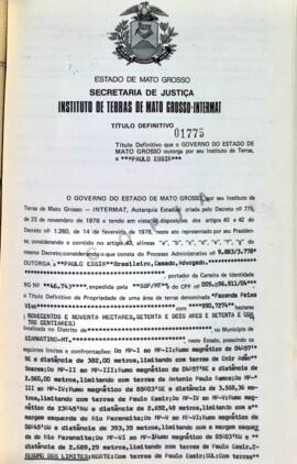 NÚMERO DO TÍTULO: 01775