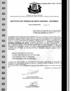 NÚMERO DO TÍTULO: 10577