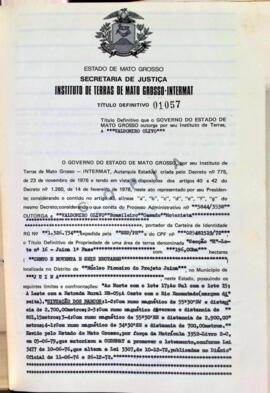 NÚMERO DO TÍTULO: 01057